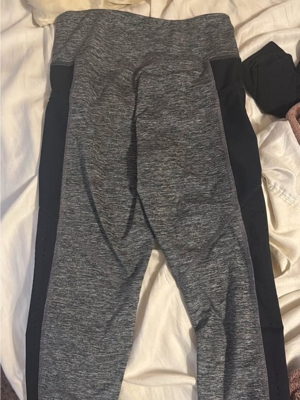 Champion Gray Heather and Black Athletic Leggings for Women